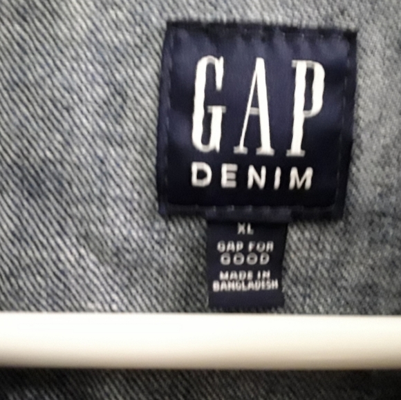 Gap Denim Patchwork Logo Crop Trucker Jacket - Picture 6 of 8